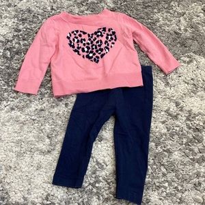 Baby Gap Pink Heart Sweater